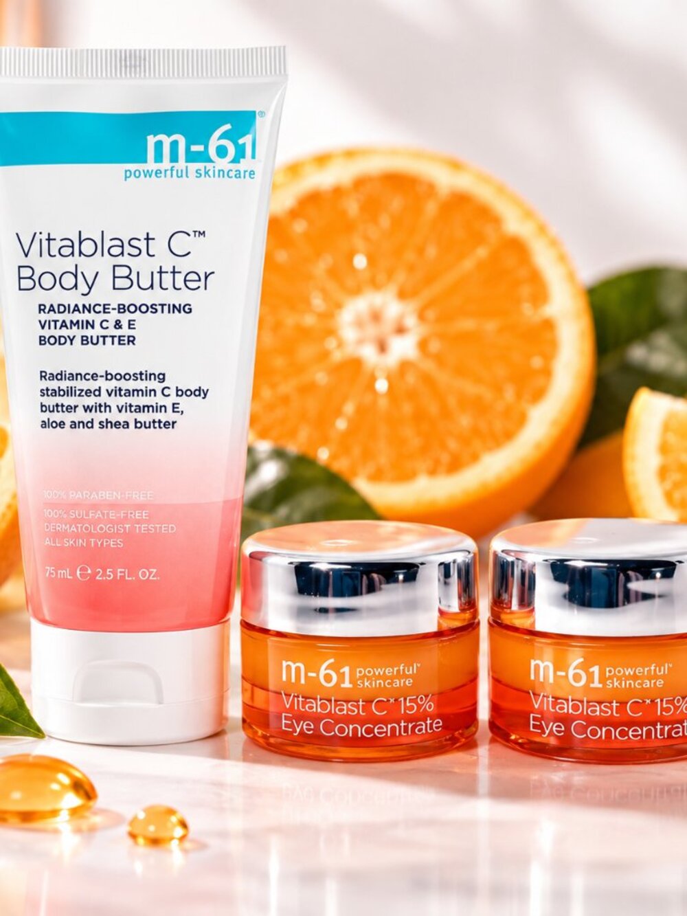 M-61 Vitablast C Body Butter 2.5oz + 2 Vitablast C 15% Eye Concentrates 3mL Each